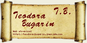 Teodora Bugarin vizit kartica